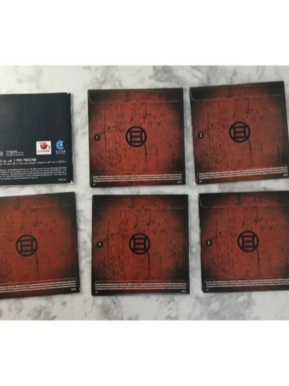 Riven The Sequel to Myst PC Game + Official Strategy Guide Complete 5 Disc